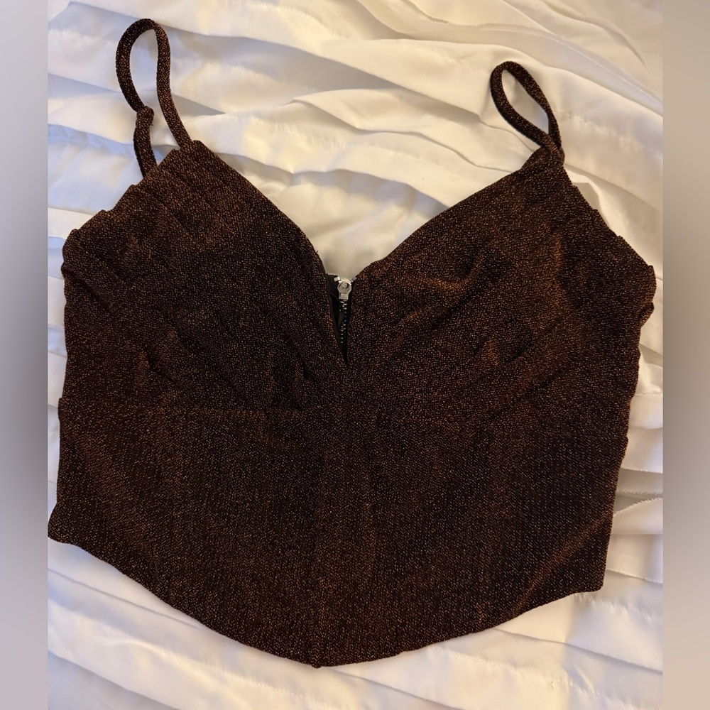 Astr Metallic Brown Top
